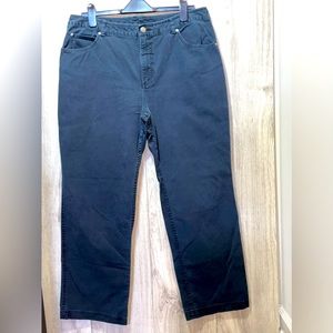 Women's Black Duluth Trading Co Flexpedition STRETCH Cropped Pants Black Sz 16